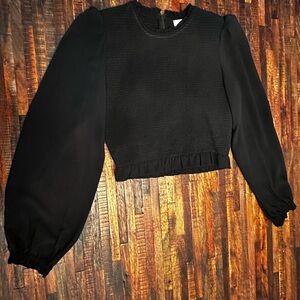 Wilfred Black Textured Blouse